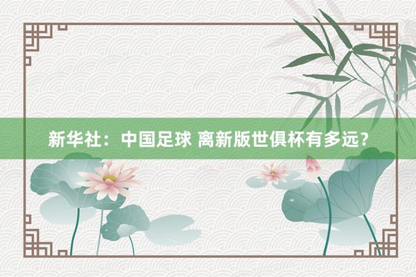 新華社:中國足球 離新版世俱杯有多遠(yuǎn)?